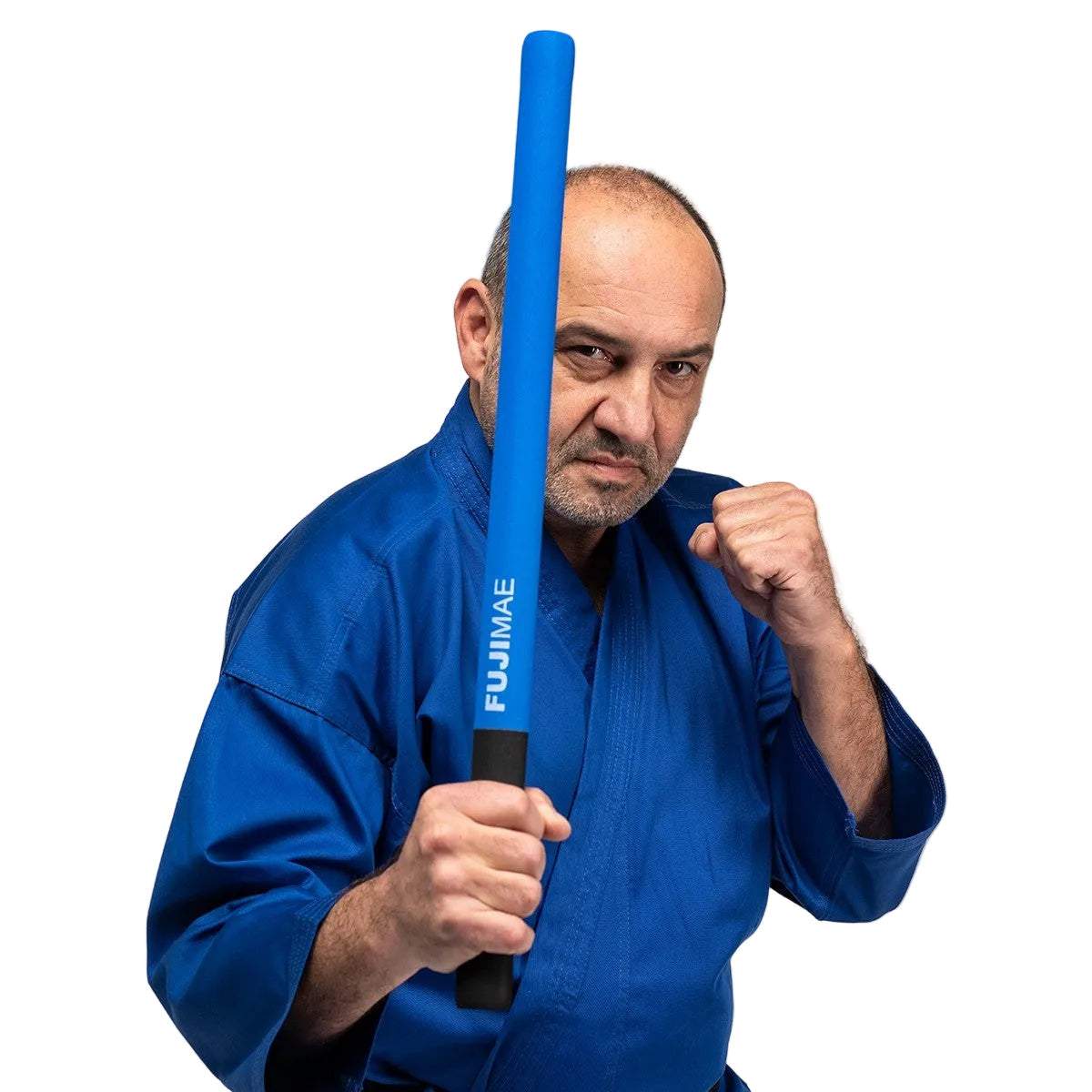 Bâton Kali Arnis Eskrima mousse Fuji Mae bleu et noir pour entraînement sécurisé arts martiaux philippins
