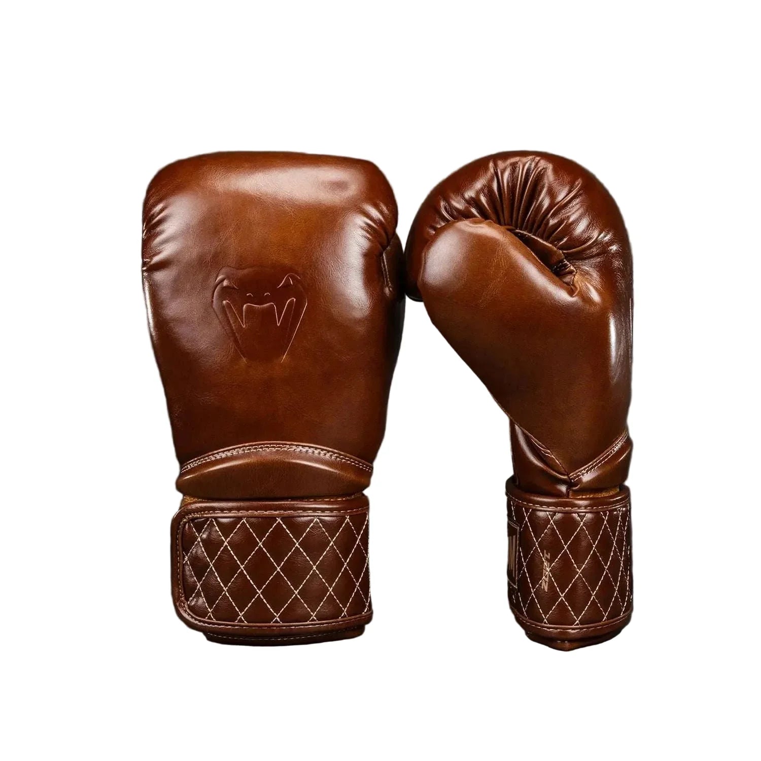 Gants de boxe Venum Impact Classic Havana en cuir brillant protection triple densité