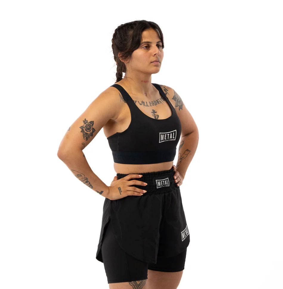 Brassière de sport élastique Femme Metal Boxe