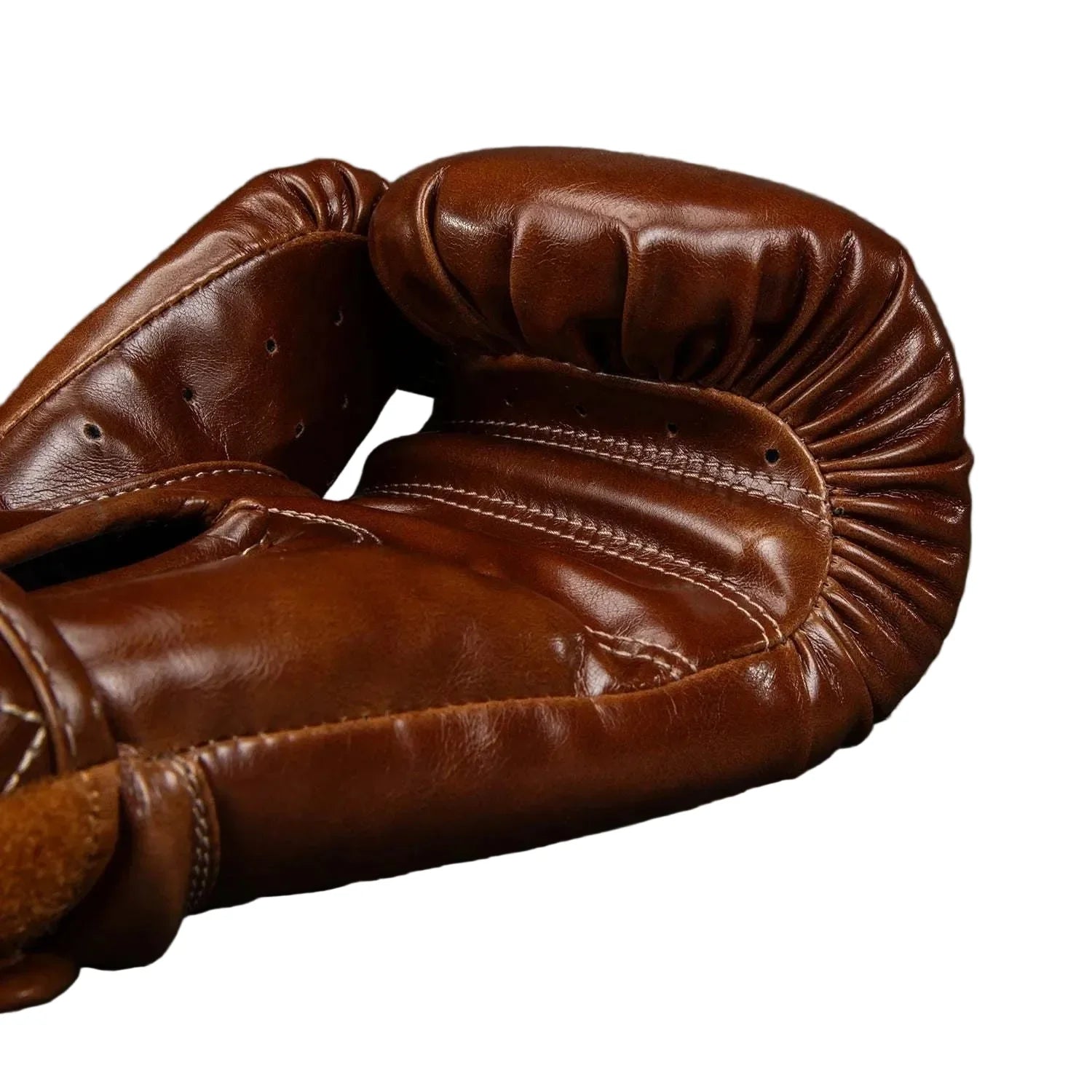 Gants de boxe Venum Impact Classic Havana en cuir brillant avec mousse triple densité pour entraînement intense