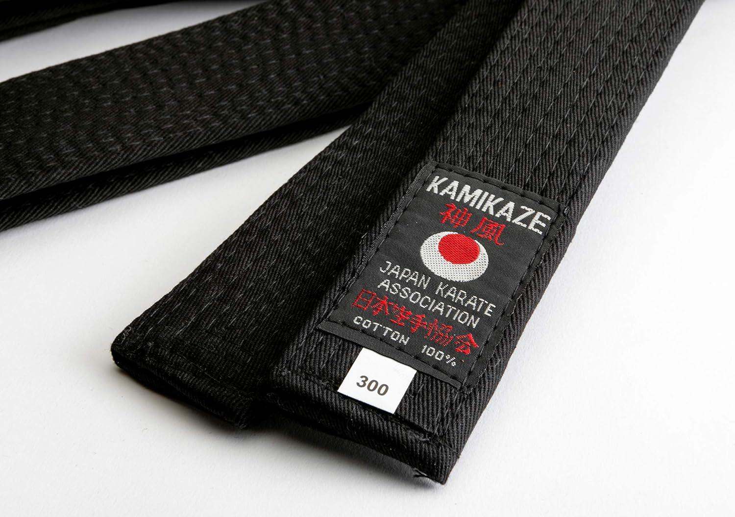 Ceinture noire Karate Kamikaze étiquette Shotokan - Boutique des Arts Martiaux