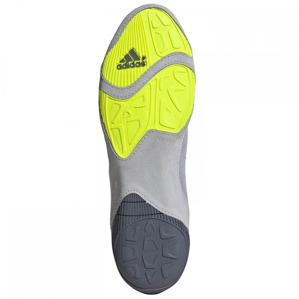 Chaussures de lutte adidas Adizero Gris Néon vue arrière