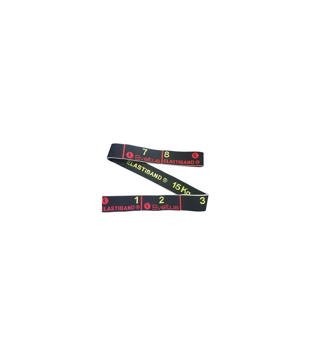 Bande de résistance Elastiband noir 15 kg Sveltus pour renforcement musculaire