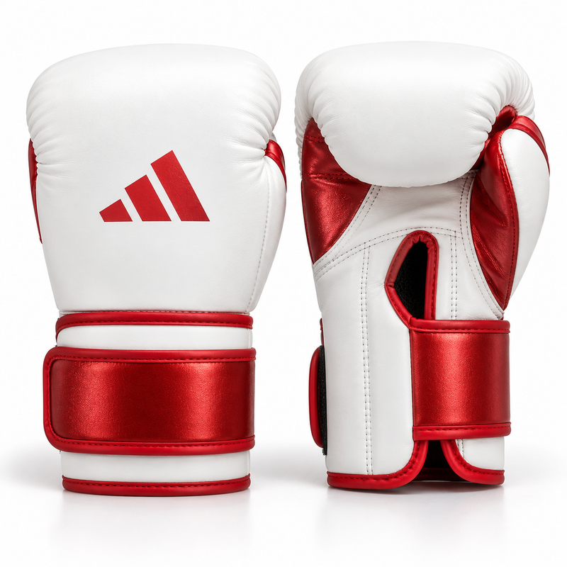 Gants de boxe adidas Speed 501 Strap Up - Blanc/Rouge