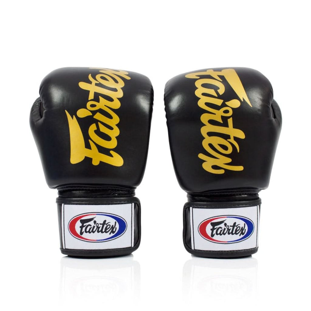 Coupe ajustée du gant Fairtex BGV19 Deluxe Tight Fit noir et or