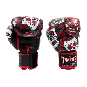 Gants de boxe Twins Fantasy Skull Rouge