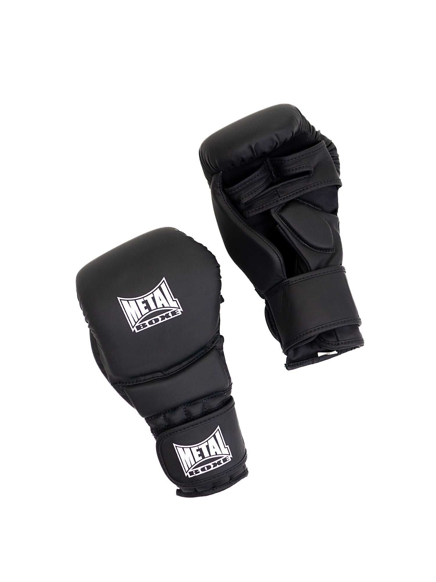 Gants de boxe en cuir noir Genesis Metal Boxe, confort et protection optimale pour entraînement et sparring