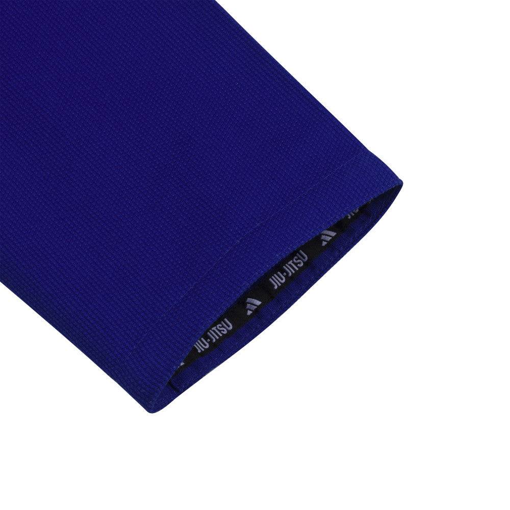 Kimono de Jiu jitsu brésilien bleu Adidas Challenge New en coton ripstop avec renforts aux genoux pour compétition