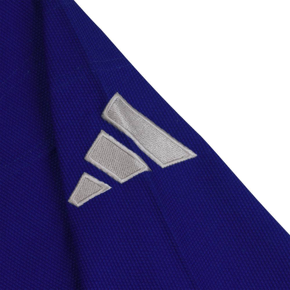 Kimono de Jiu jitsu brésilien Adidas Challenge New bleu en coton robuste avec renforts et ripstop pour compétition