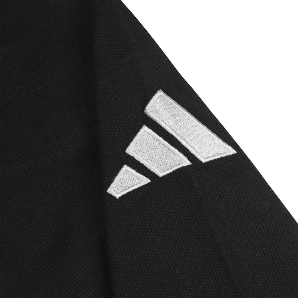 Kimono de Jiu jitsu noir Adidas Challenge New en coton robuste avec renforts aux genoux et doublure imprimée