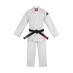 Kimono de Jiu jitsu blanc Adidas Challenge New en coton robuste avec renforts aux genoux et ripstop pantalon