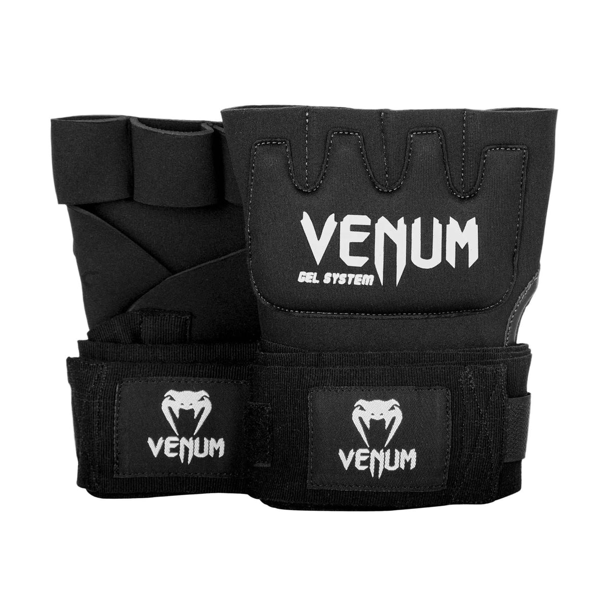 Mitaines gel Venum Kontact noires pour protection et confort en boxe et sports de combat
