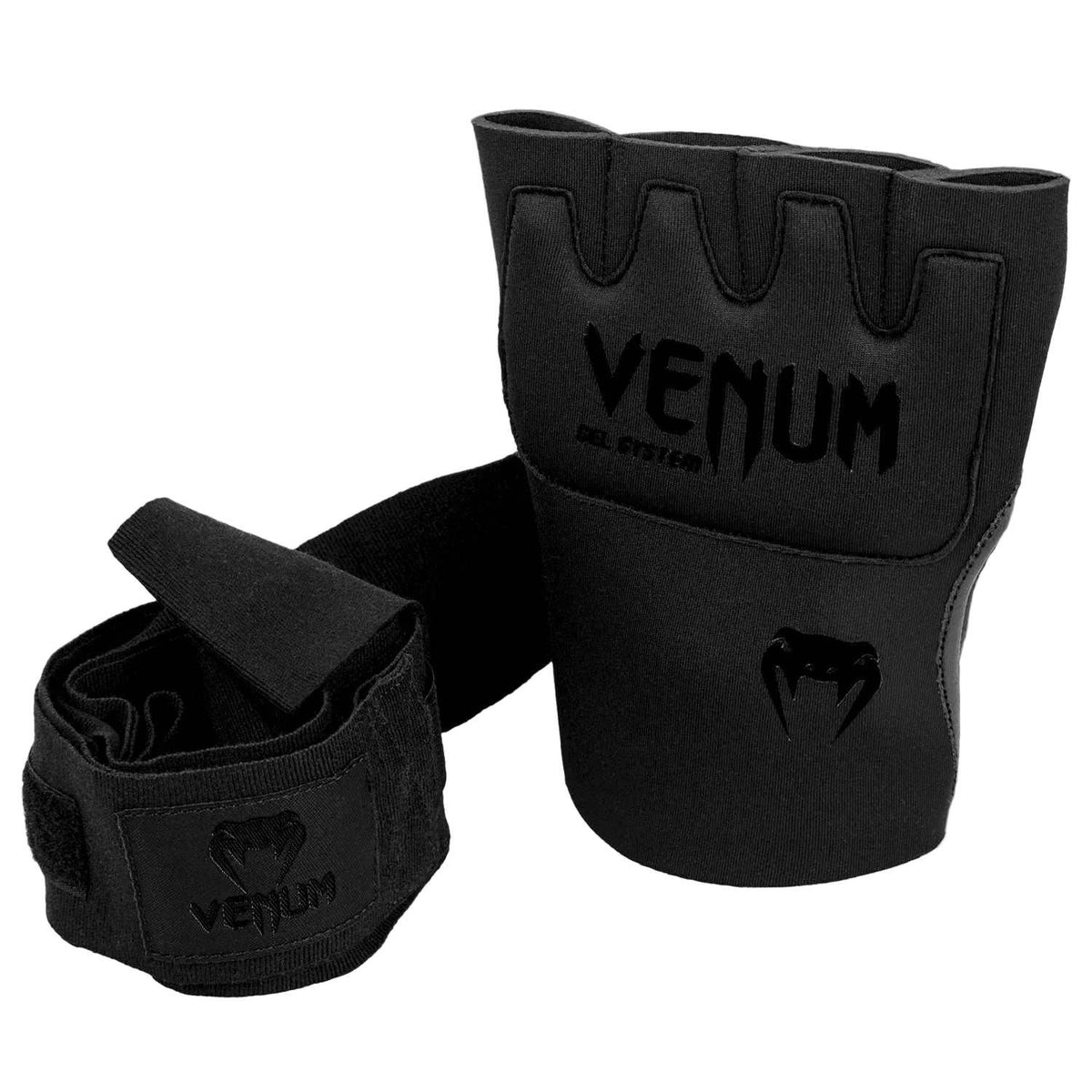 Mitaines sous-gants Venum Gel noires avec amorti pour protection et maintien optimal en boxe et arts martiaux