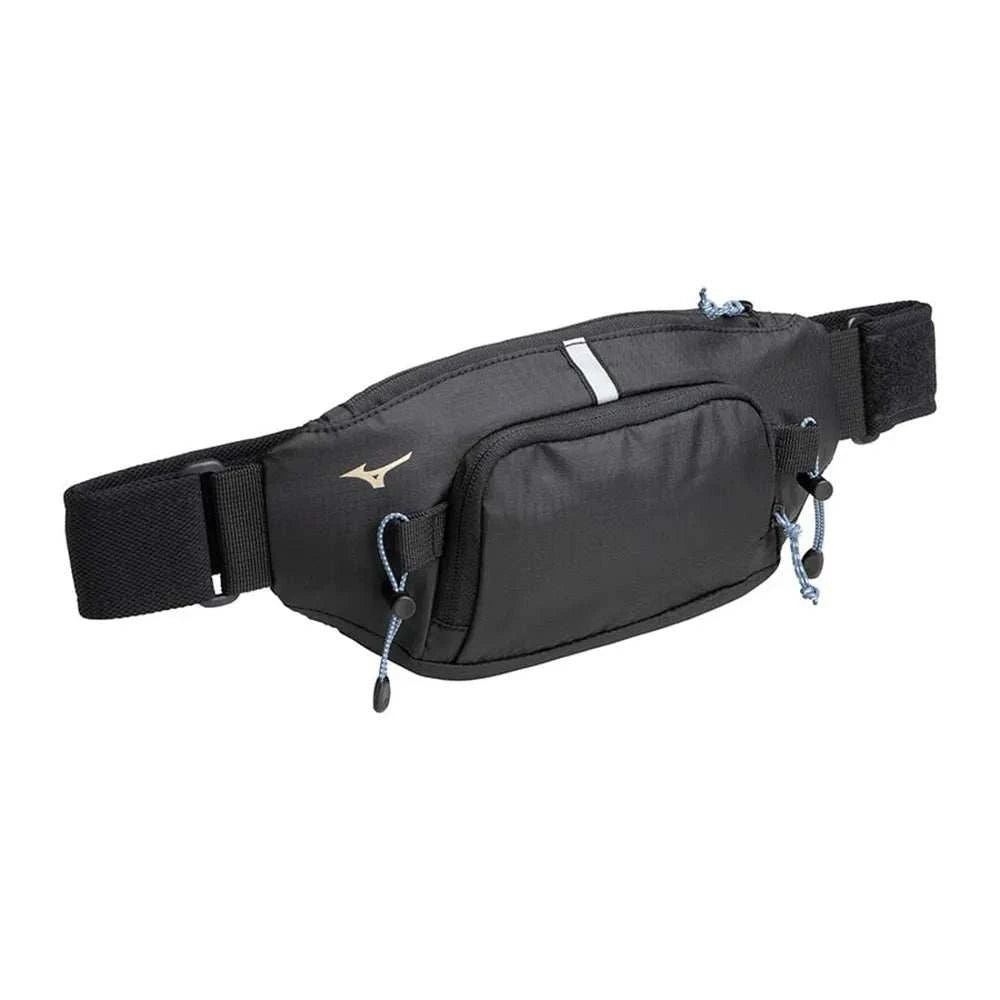 Ceinture sportive Mizuno 2-en-1 noire avec poche bouteille