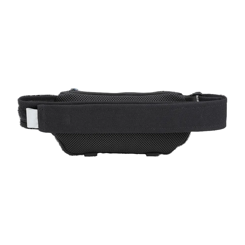 Sac banane Mizuno running noir, poche intérieure et ceinture réglable