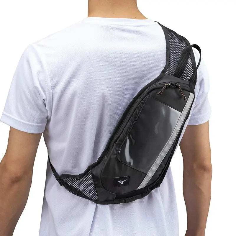 Sac bandoulière Mizuno Night Run en maille avec détails réfléchissants