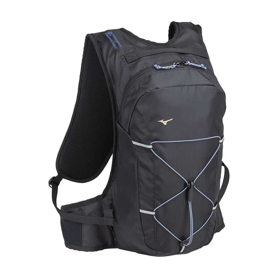 Sac à dos Mizuno 11L running noir léger et réfléchissant