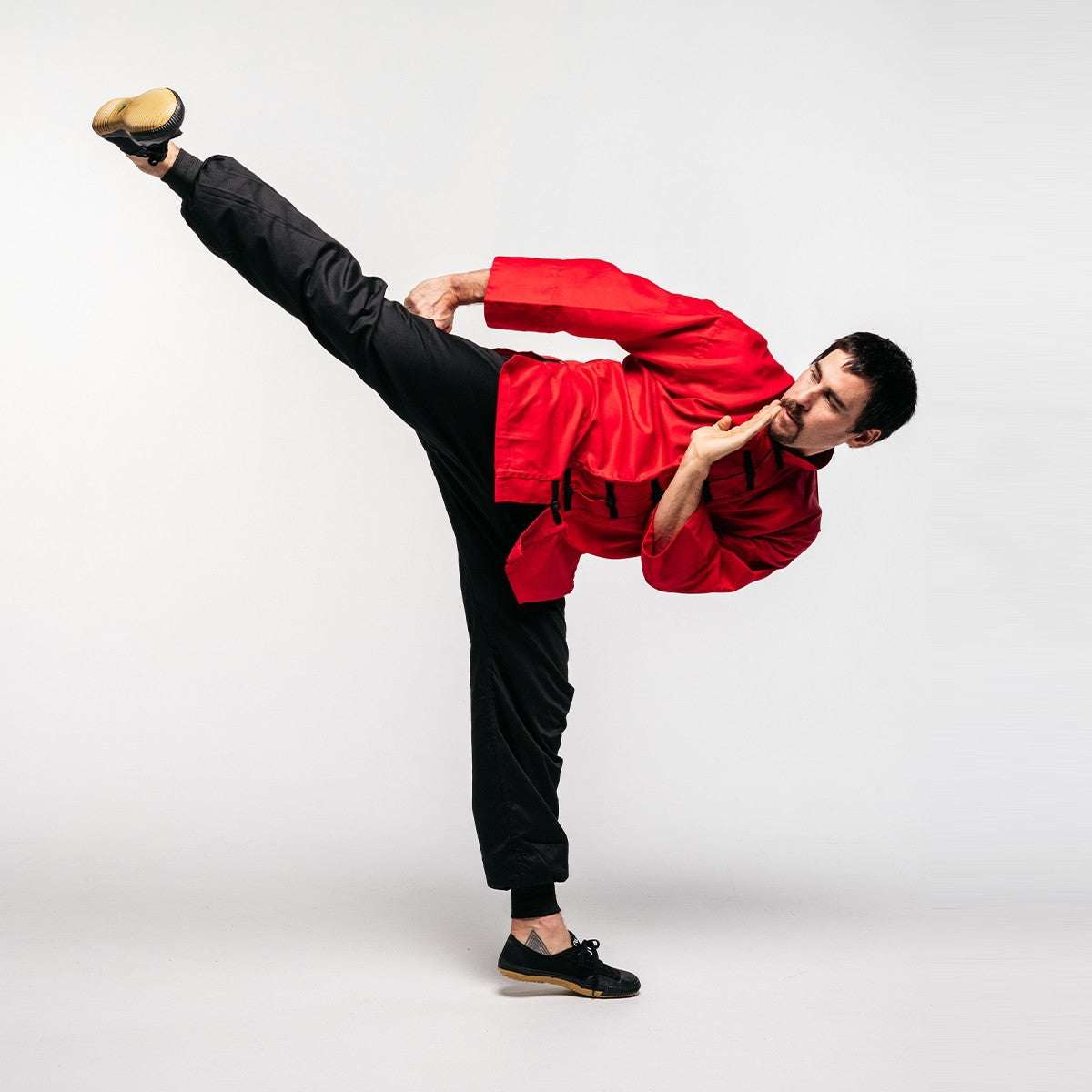 Élastiques aux chevilles du pantalon Kung Fu FUJIMAE noir