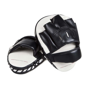 Pattes d'ours Venum Light courbées blanches et noires pour entraînements de boxe et MMA