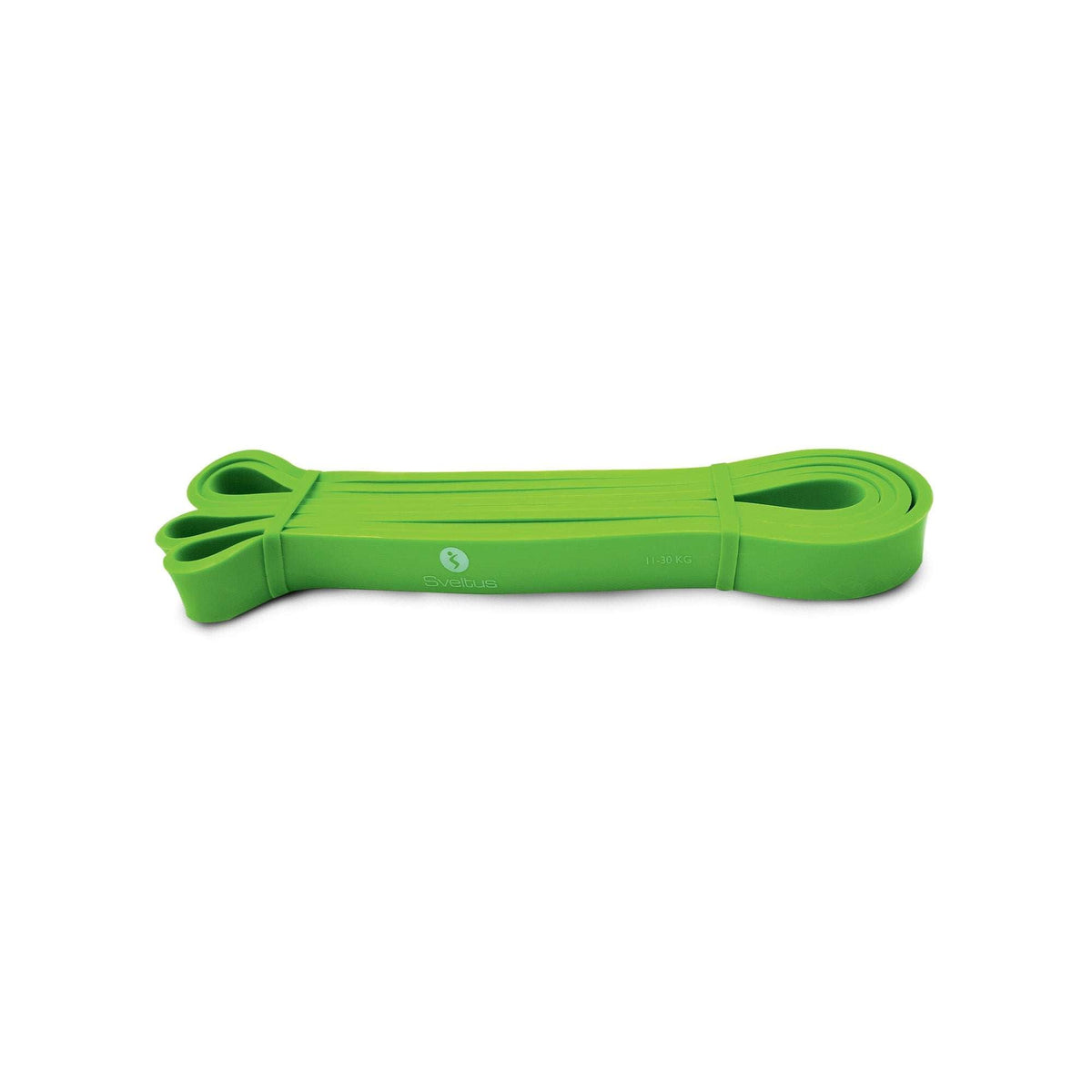 Power band vert 11-30 kg Sveltus en latex pour renforcement musculaire et entraînements intensifs