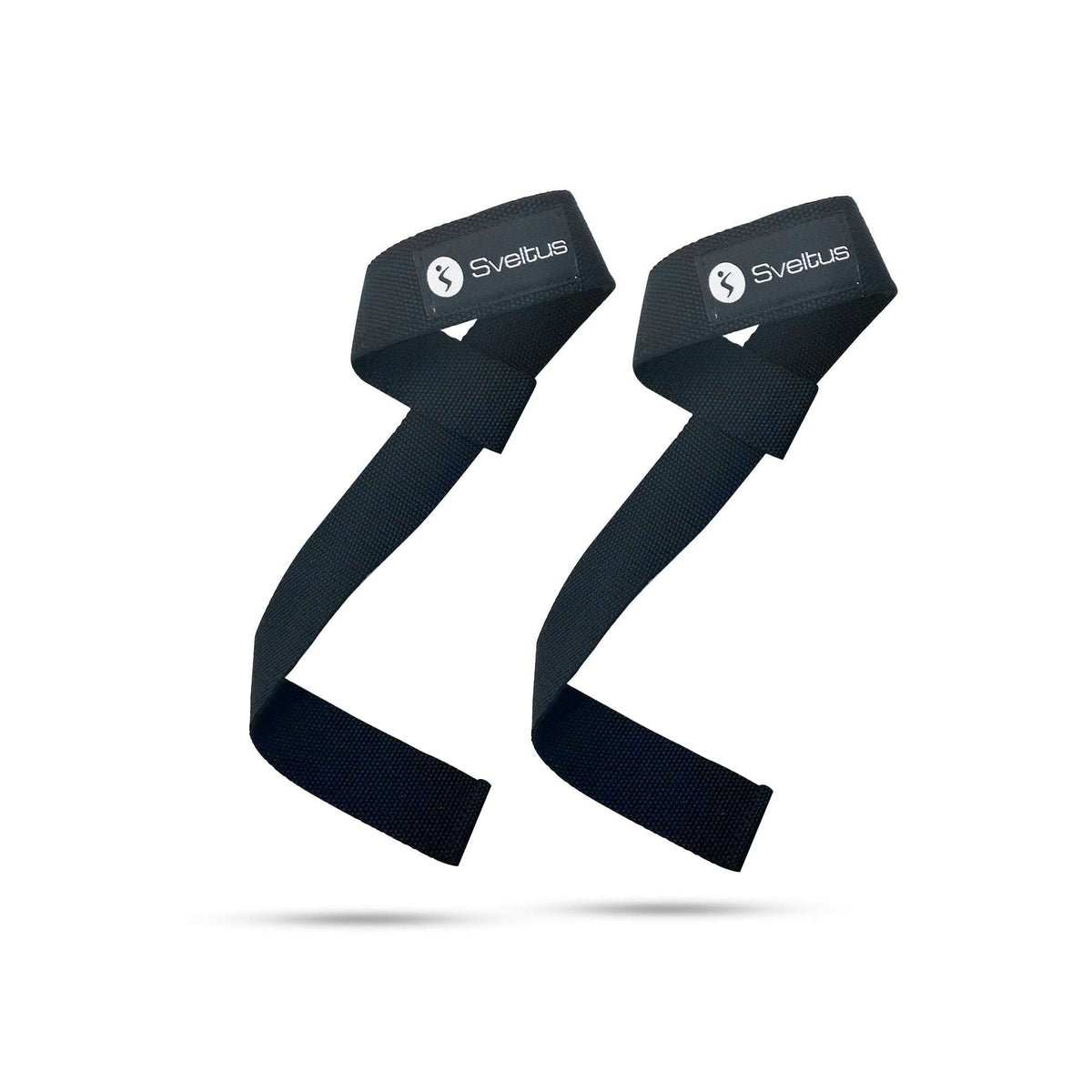 Power lifting straps Sveltus noirs pour musculation et powerlifting