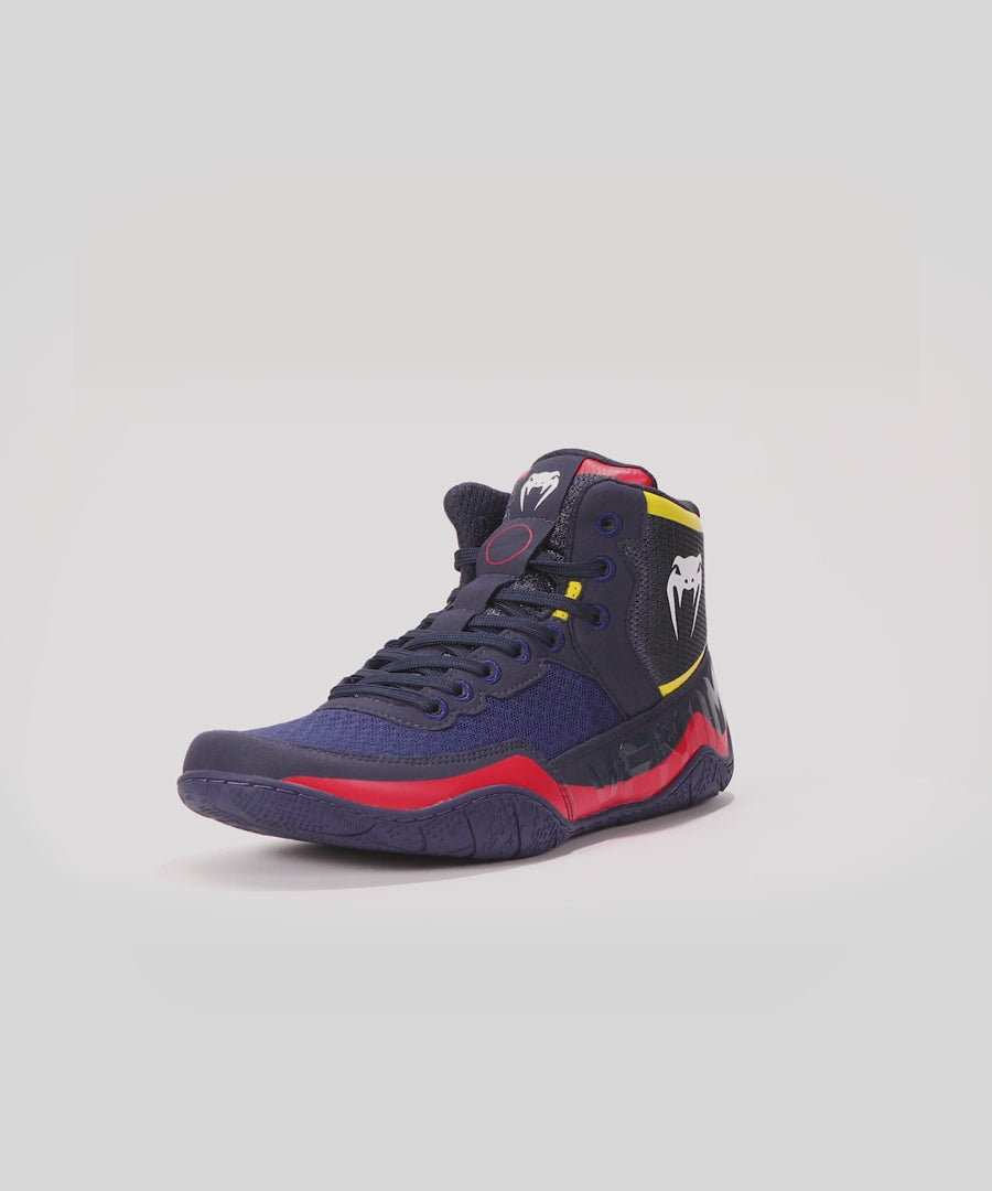 Chaussures de lutte Venum Elite - Bleu/Jaune