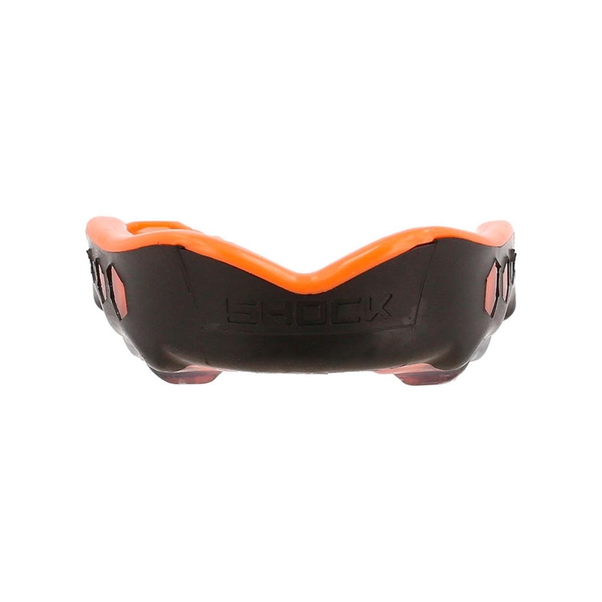 Protège-dents Shock Doctor Gel Max Noir et Orange de face