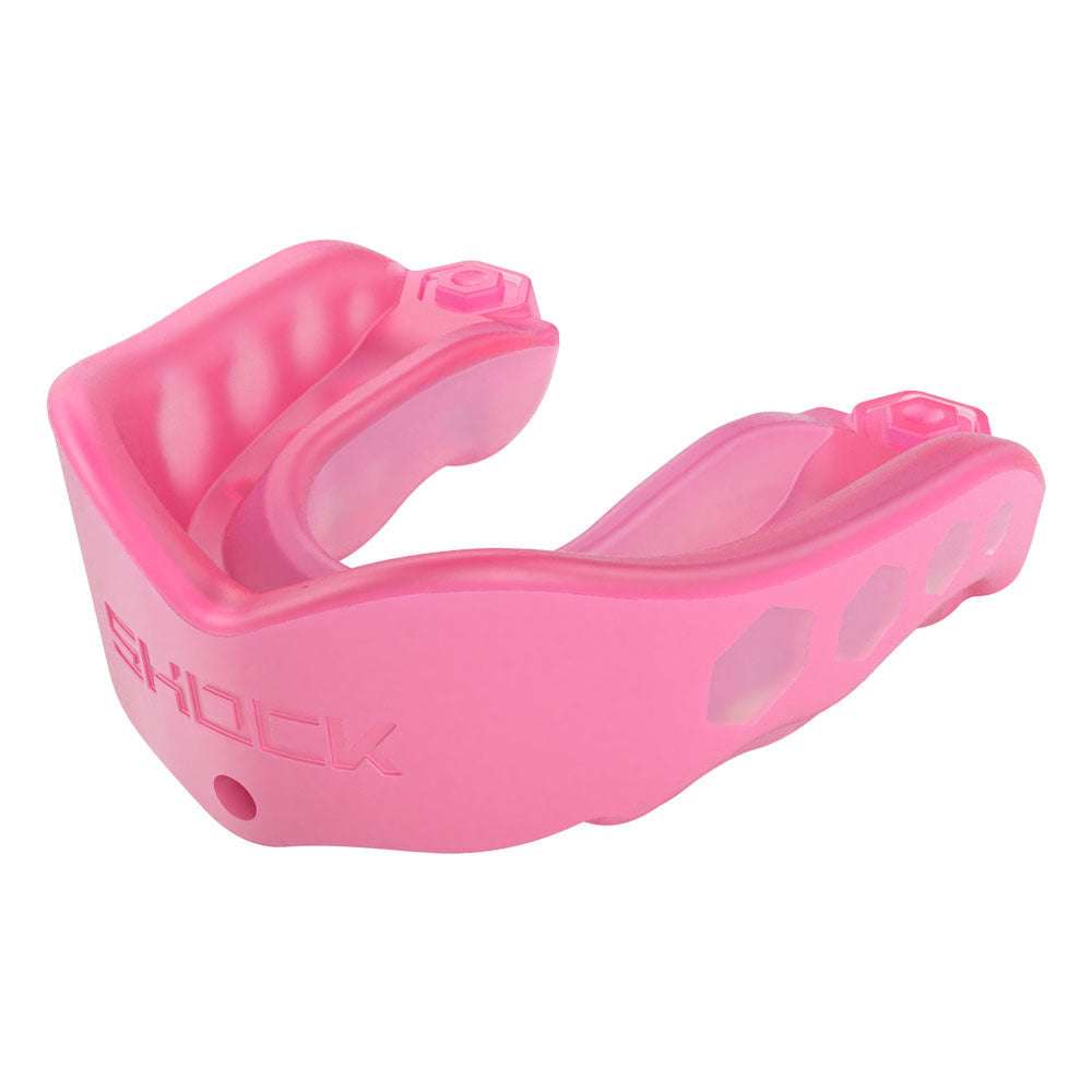 Protège-dents Shock Doctor Gel Max rose, vue de profil