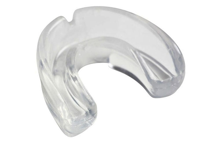 Protège-dents Adidas simple senior transparent thermoformable avec boîtier pour sports de combat.