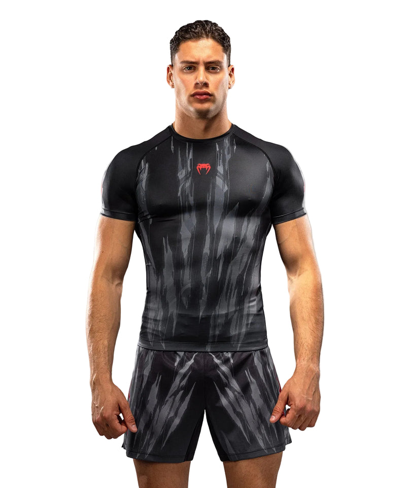 Rashguard Manches Courtes Venum Demon - Noir/Gris