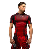 Rashguard Manches Courtes Venum Galactic 3.0 - Rouge/Argent