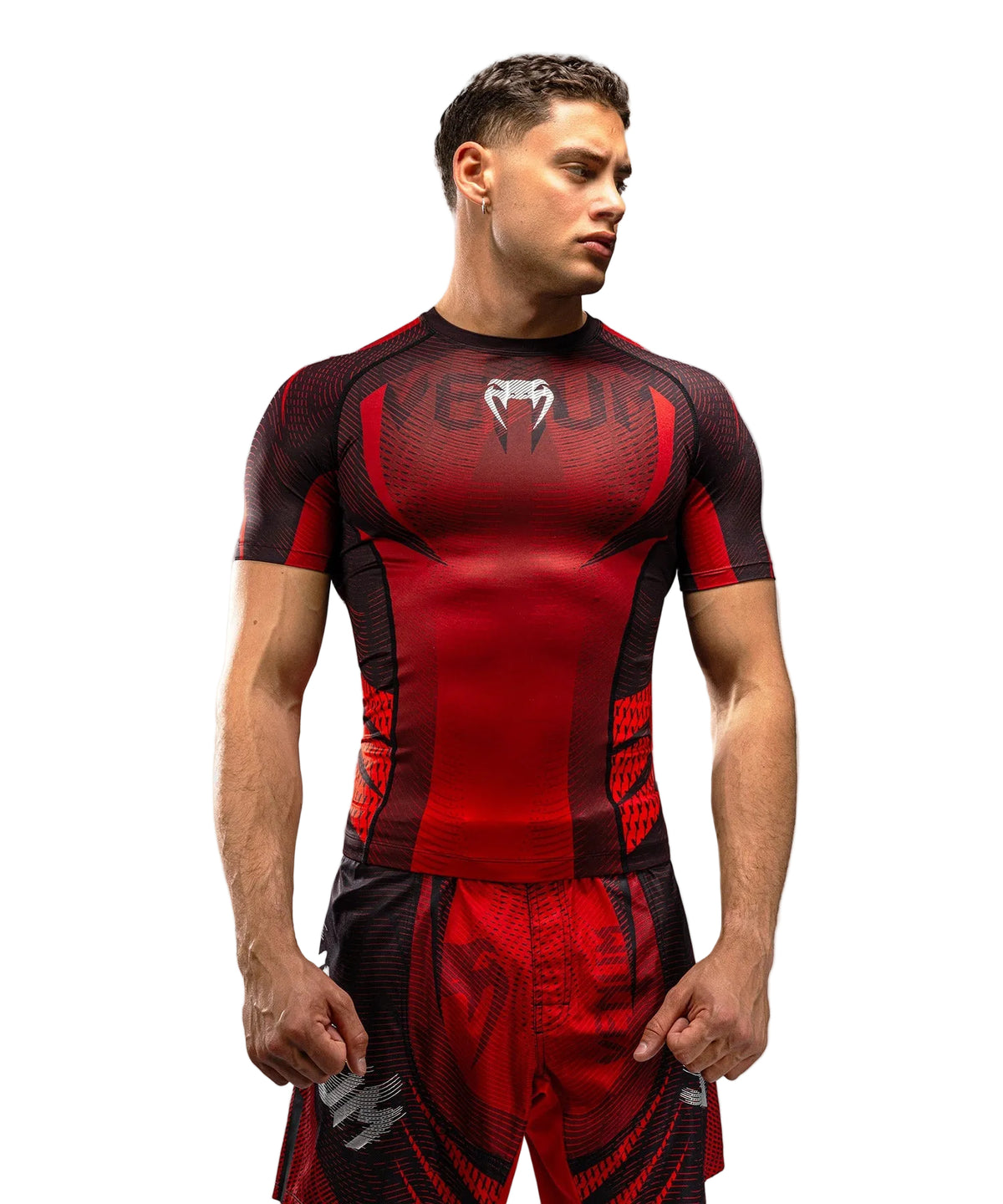 Rashguard Manches Courtes Venum Galactic 3.0 Rouge/Argent