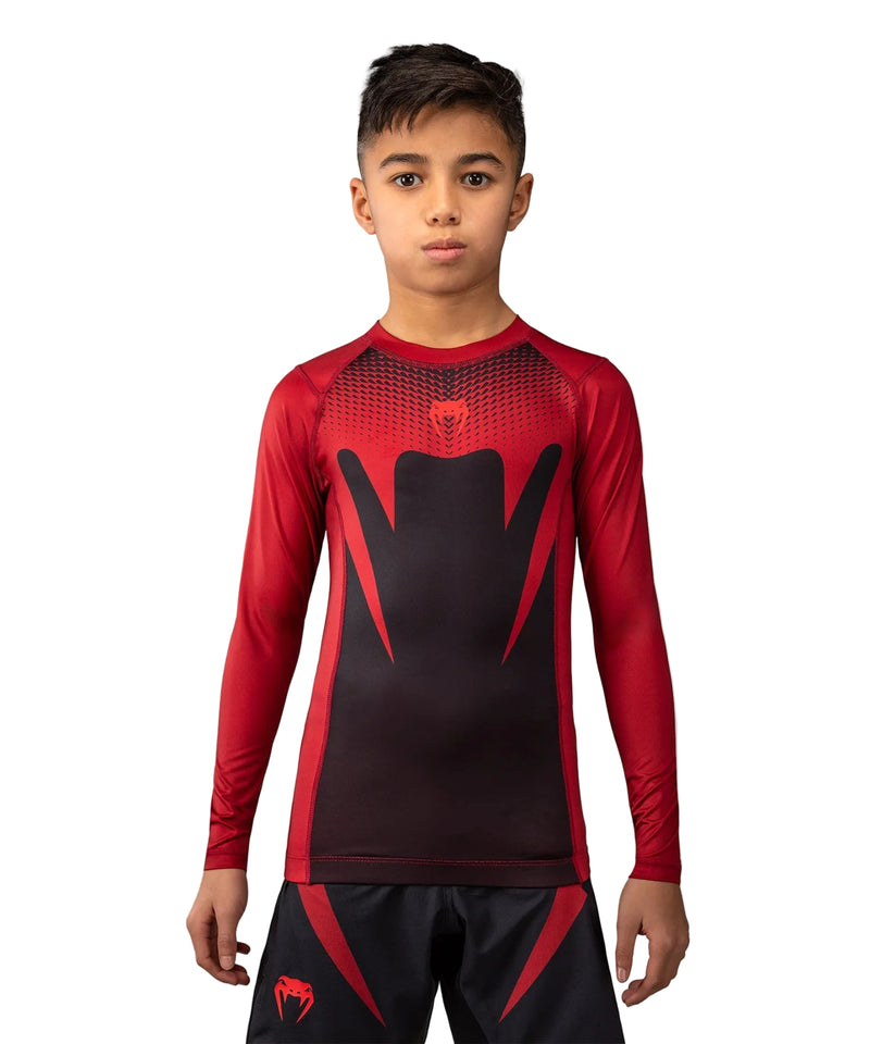 Rashguard Manches Longues Venum Attack Kids - Noir/Rouge