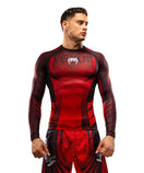 Rashguard Manches Longues Venum Galactic 3.0 - Rouge/Argent