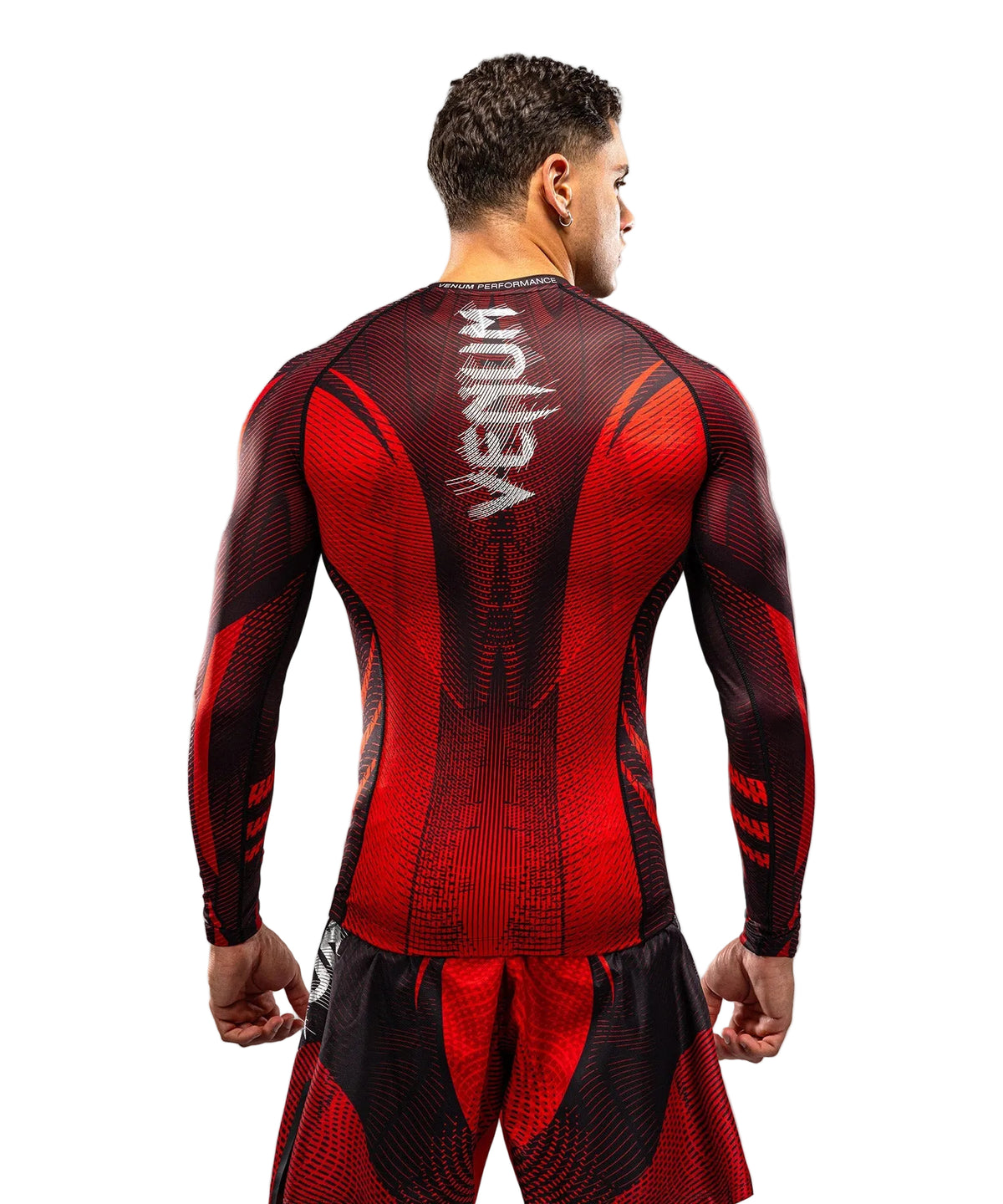 Rashguard Manches Longues Venum Galactic 3.0 Rouge/Argent vue de détail