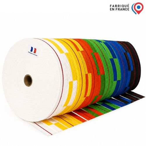 Rouleau ceinture karaté 50m en coton fabrication française pour clubs et passages de grade