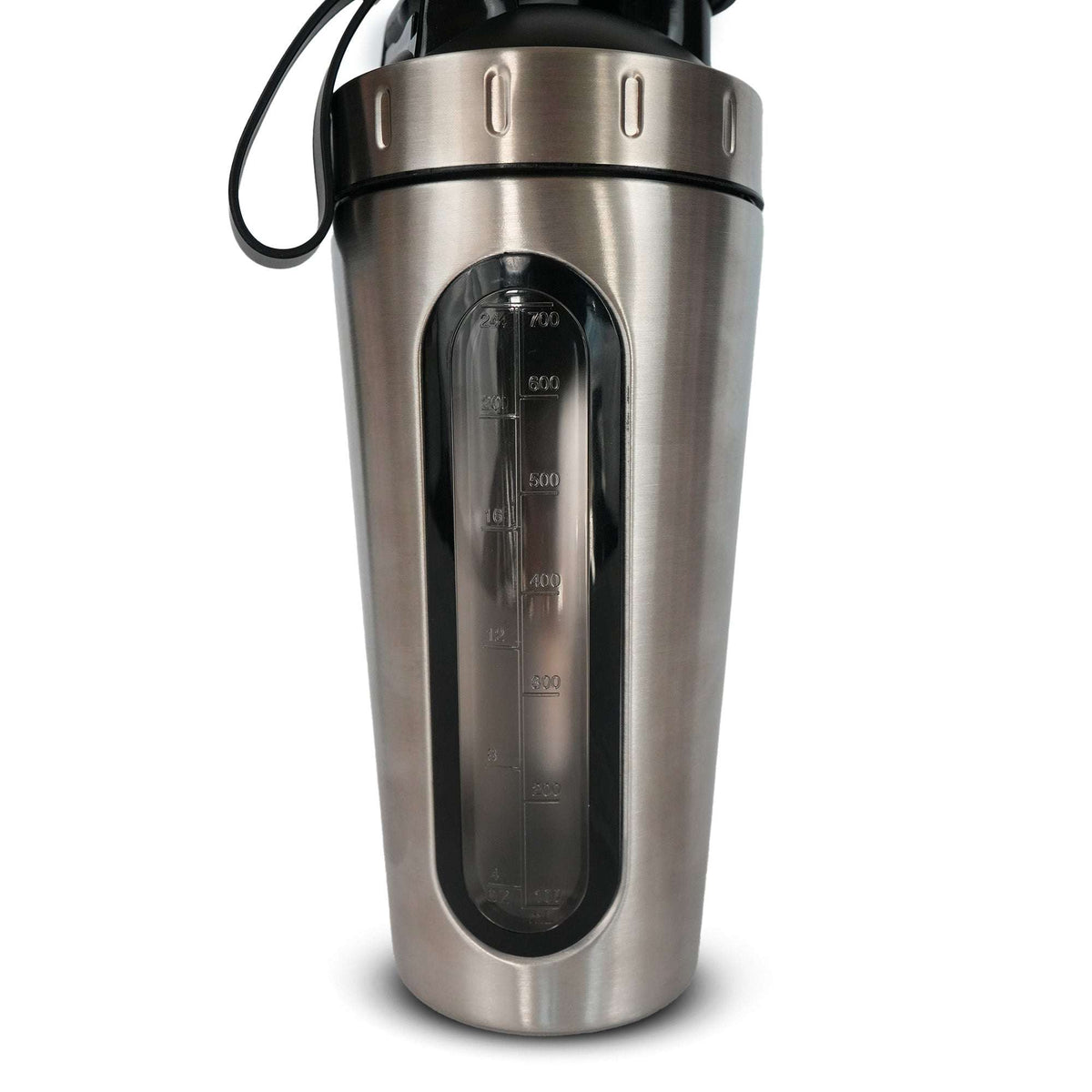 Shaker inox 0,75 L Sveltus en acier inoxydable pour boissons protéinées et compléments, étanche et durable