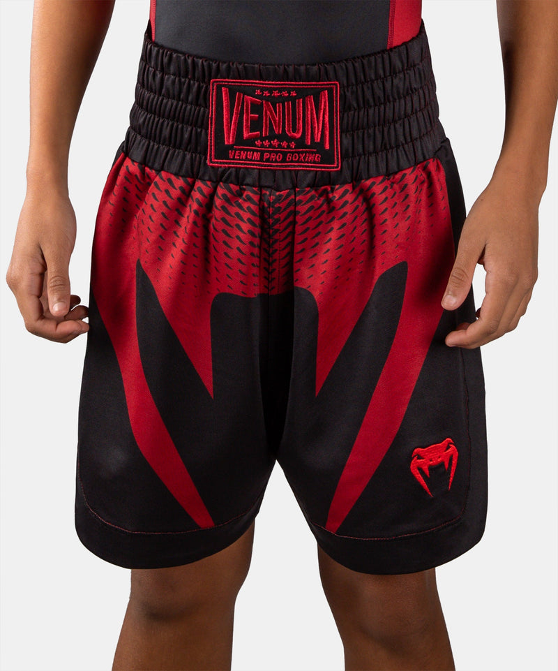 Short de Boxe Venum Attack Kids - Noir/Rouge