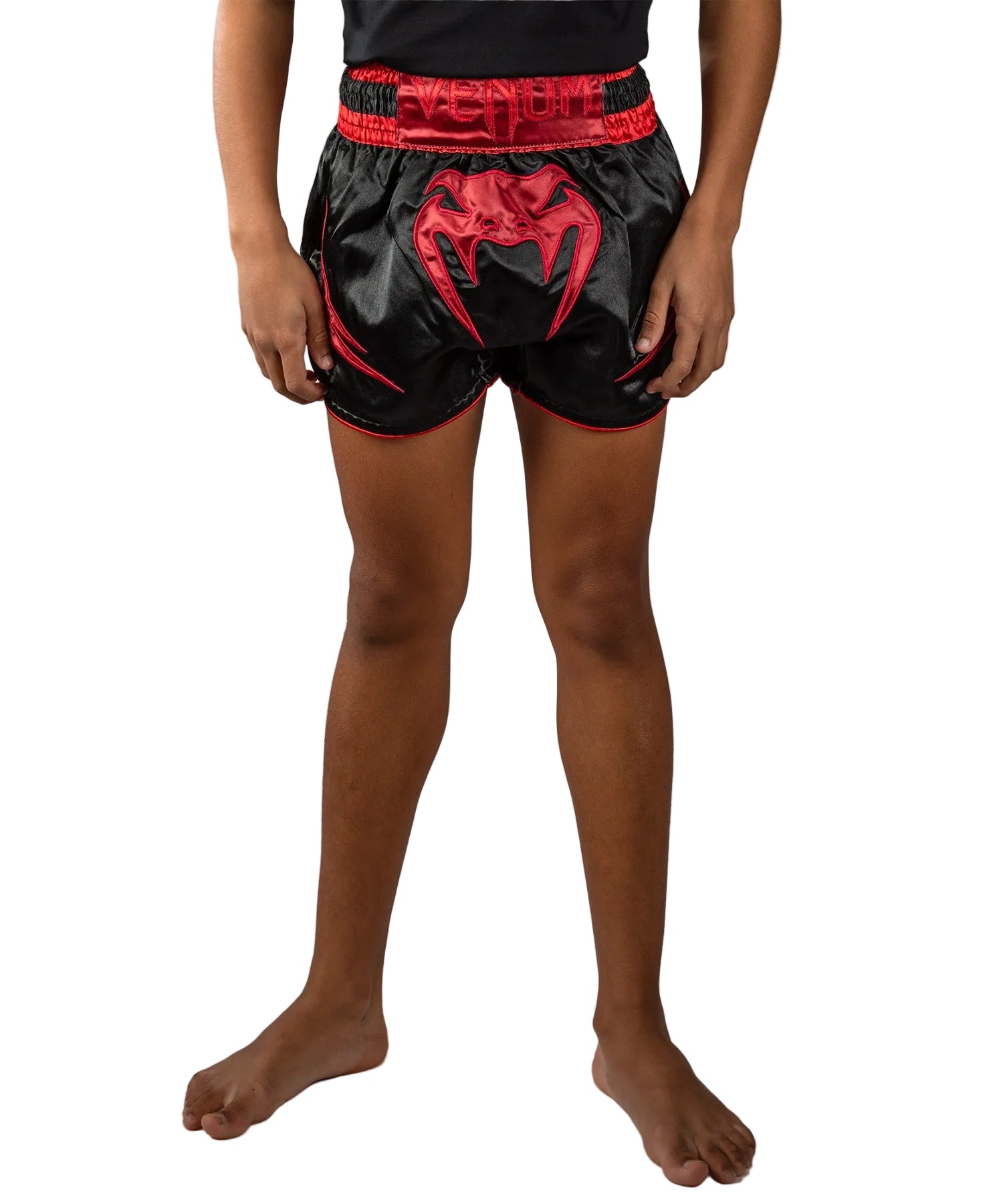 Short de Muay Thaï Venum Attack Kids Noir/Rouge