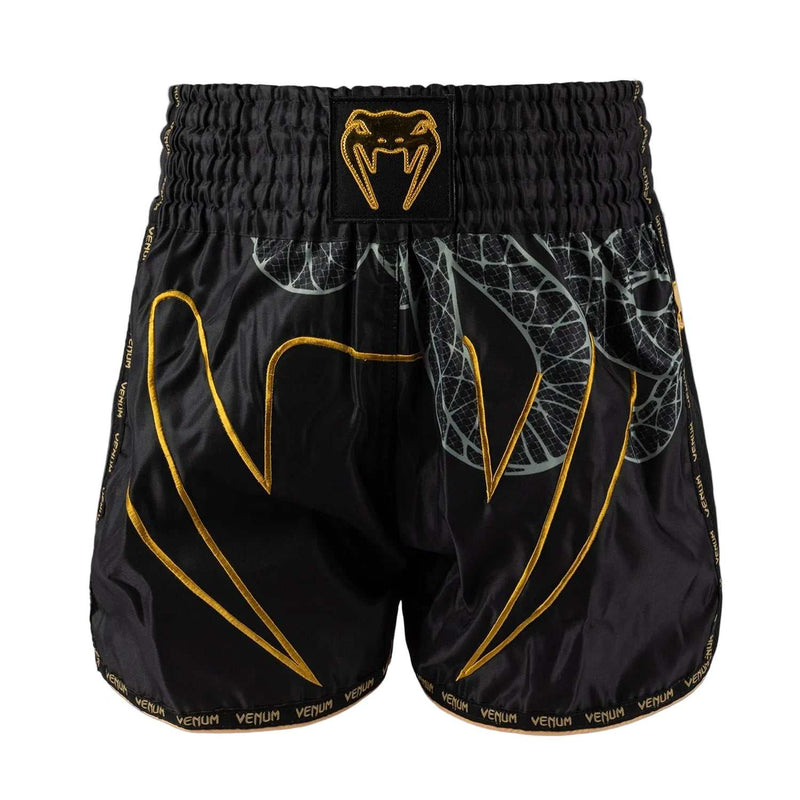 Short de Muay Thai Venum Serpenti - Noir/Argent/Or