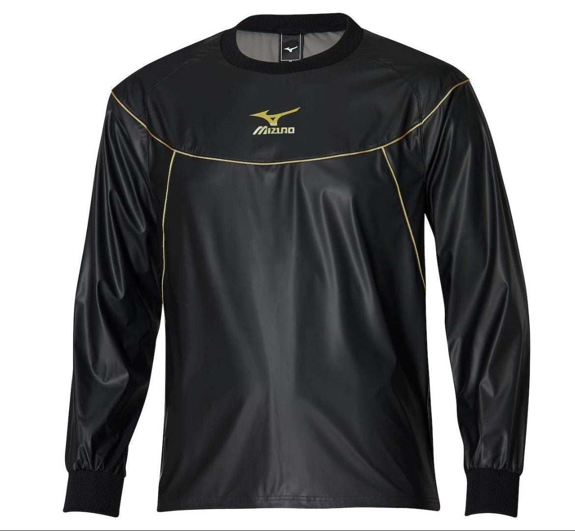 Sweatshirt de sudation Mizuno noir léger et confortable pour entraînement intensif et perte de calories