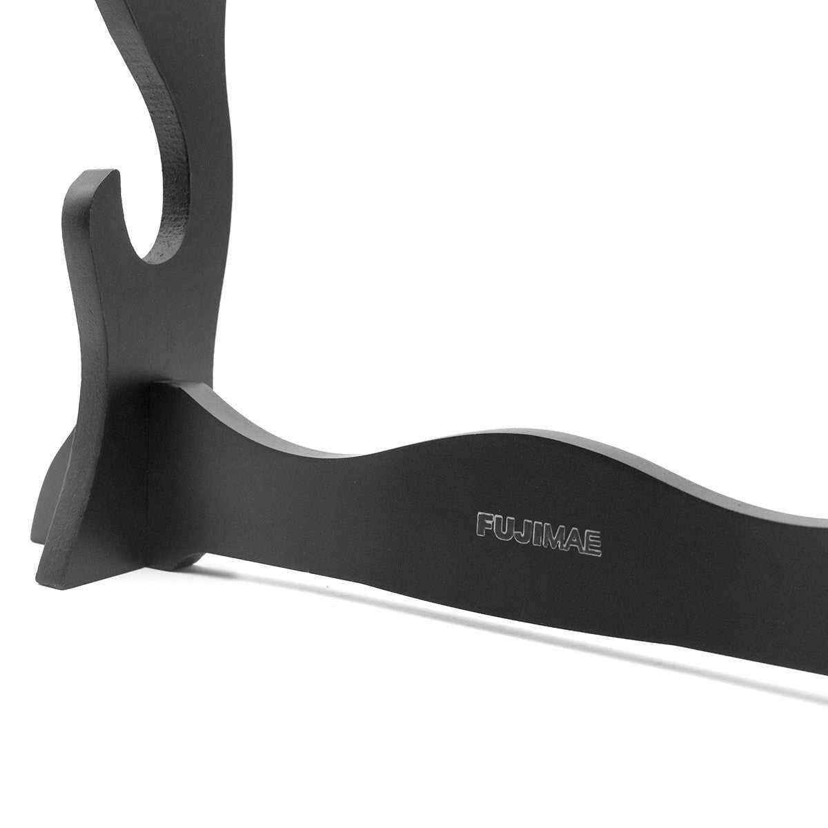 Porte-sabre 3 unités Fuji Mae en bois noir laqué pour présentation de sabres
