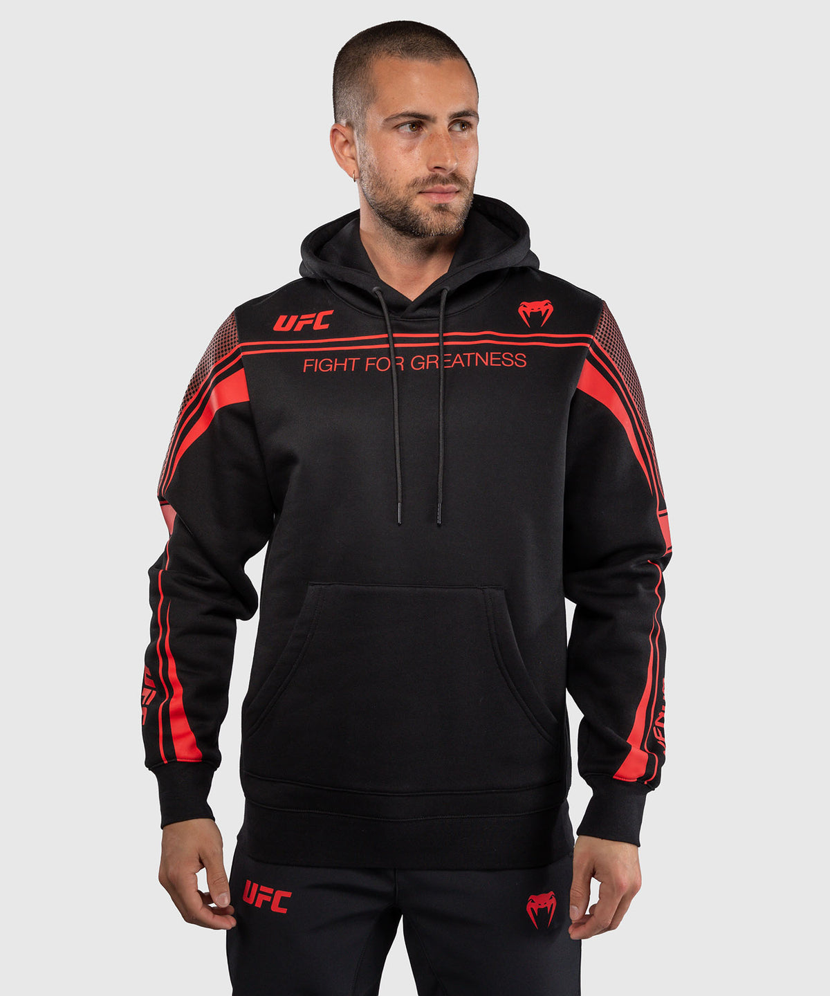 Sweat à capuche UFC Unity by Venum Fight Week noir et rouge