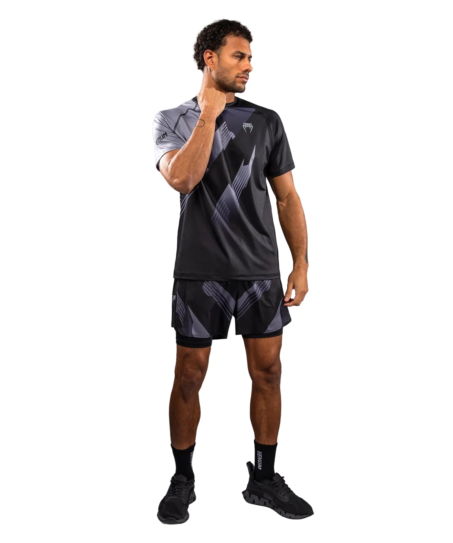 T-shirt Dry Tech Venum No-Gi 6.0 Noir/Gris vue de détail
