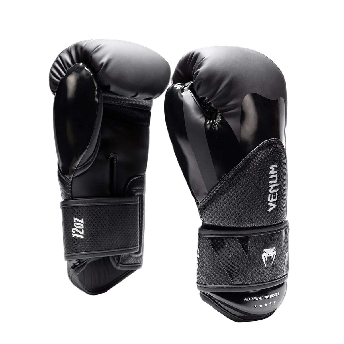 Gants de boxe Venum Challenger 4.0 Scales noirs avec texture écailles pour boxe et Muay Thaï