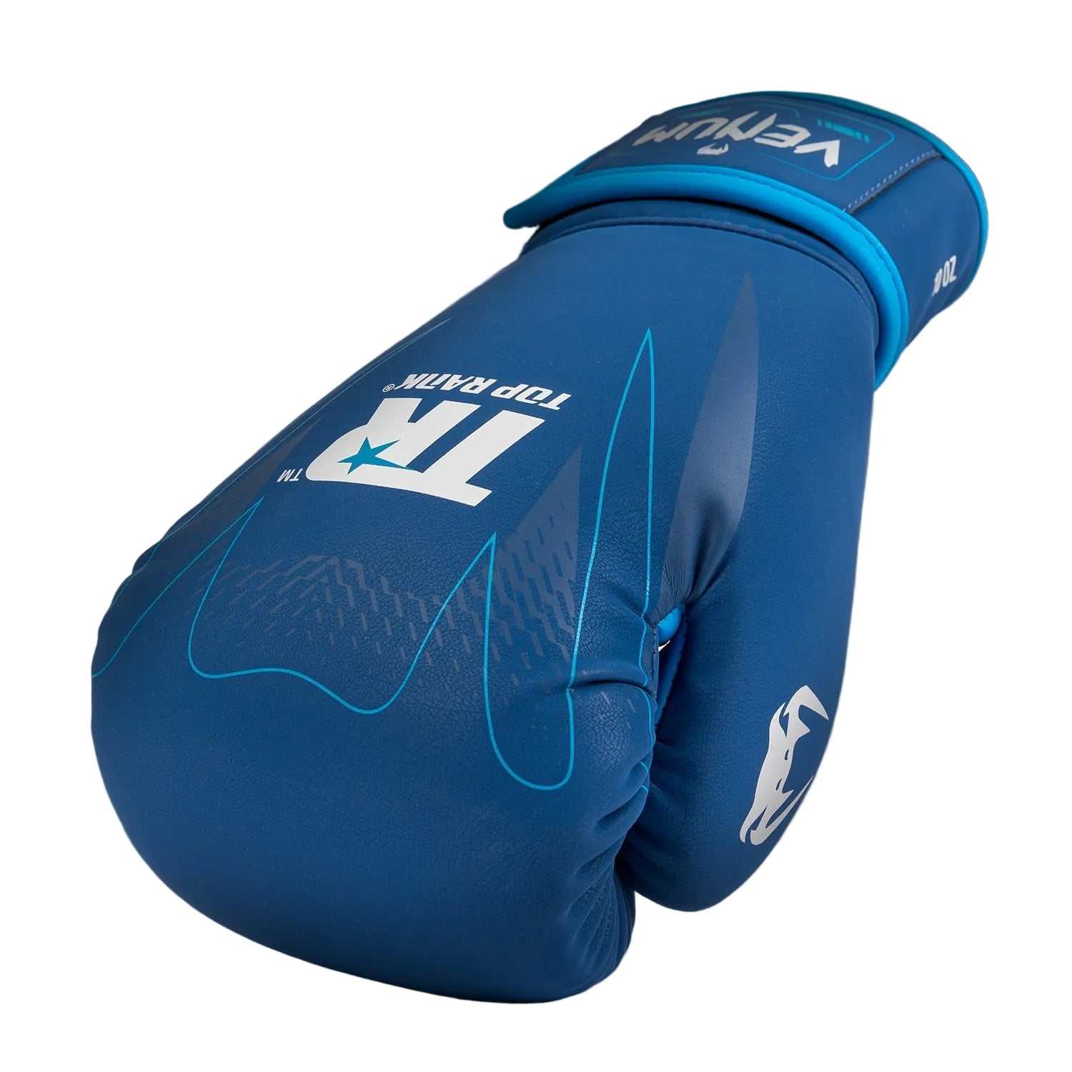 Gants de boxe Venum x Top Rank Original Impact bleu marine avec mousse triple densité et ventilation mesh