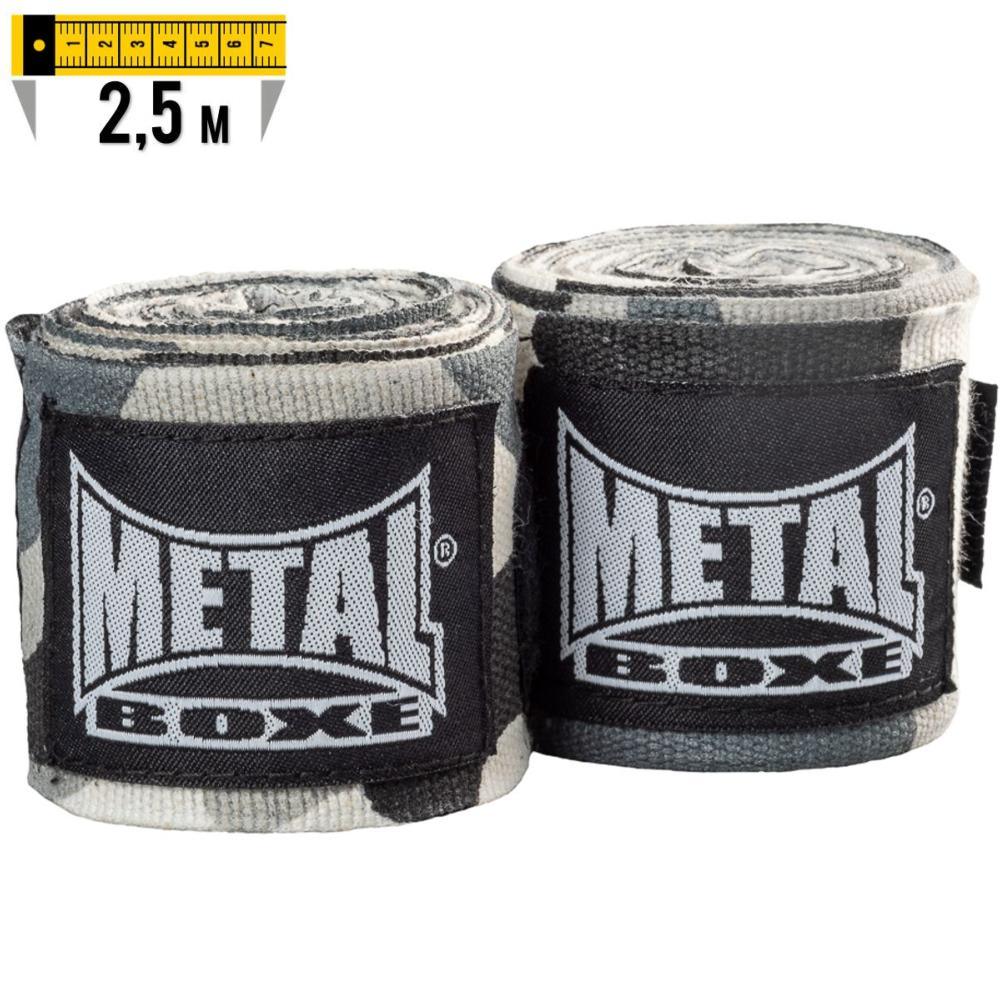 Pair of Metal Boxe 250 cm cotton elastic hand wraps for wrist support in combat sports training