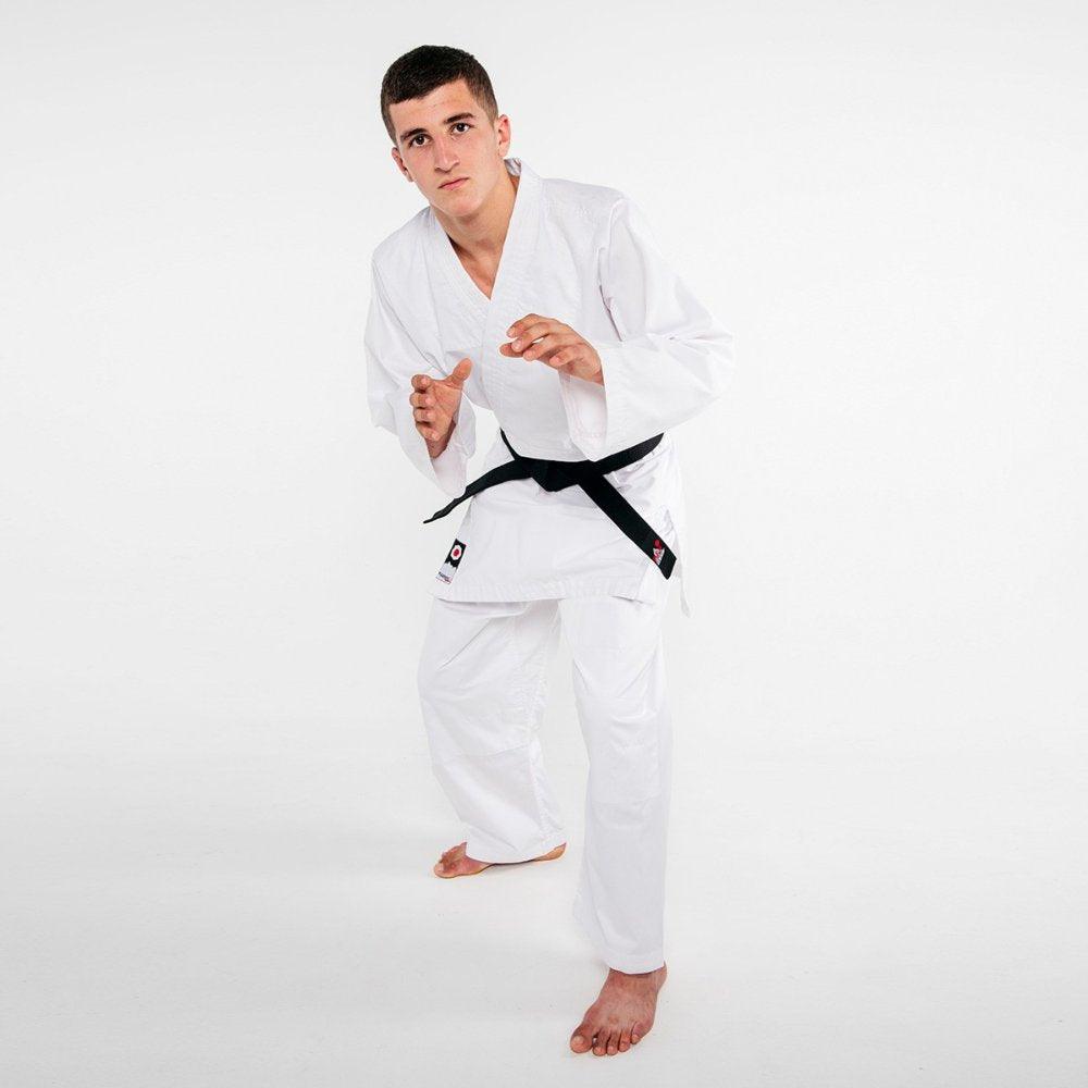Détail du tissage plat du judogi FUJIMAE Basic