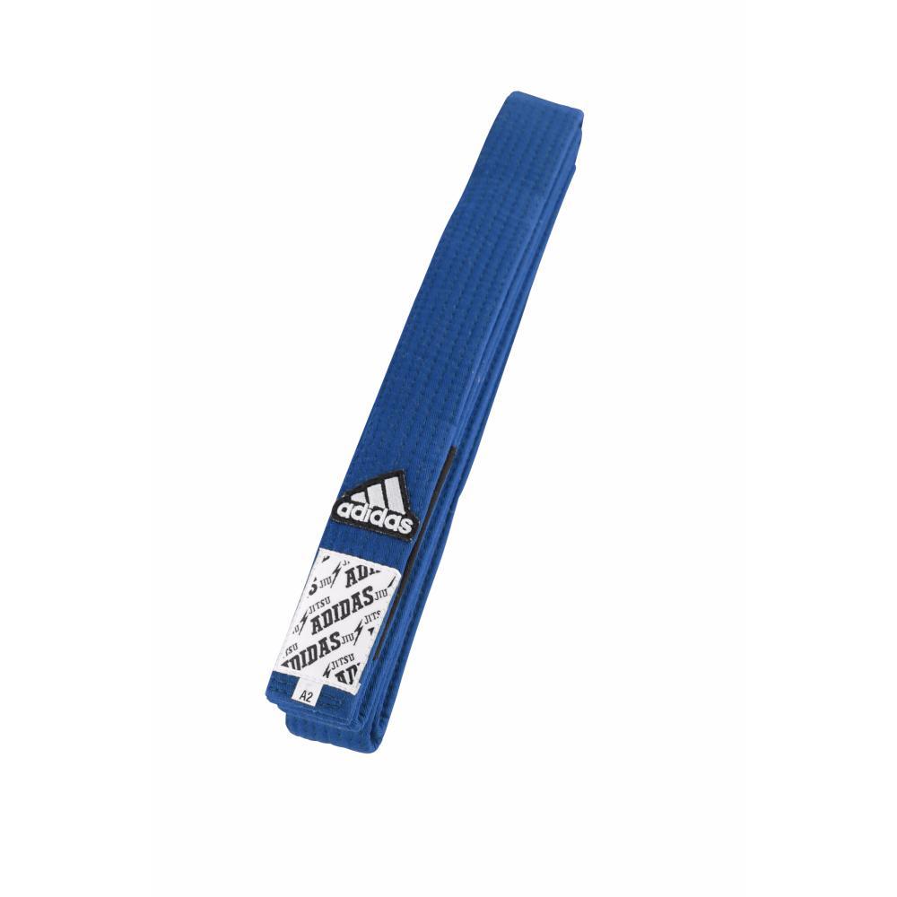 Blue Adidas Elite Brazilian Jiu Jitsu belt with logo and size A2 tag