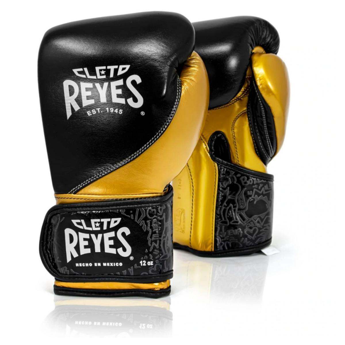Gants de Boxe d'entraînement Reyes Pro High Precision Noir Or